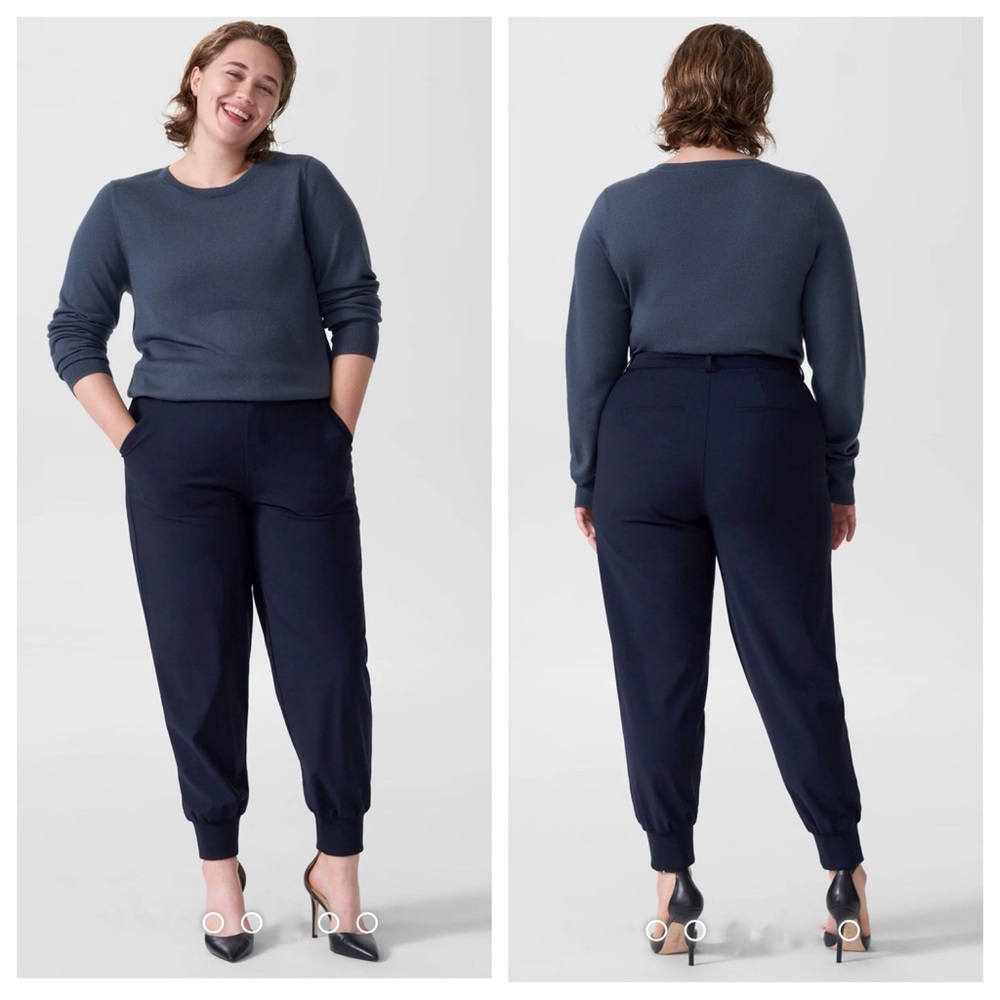 NWT Universal Standard Minton suiting jogger pant navy size 34 6X wool blend